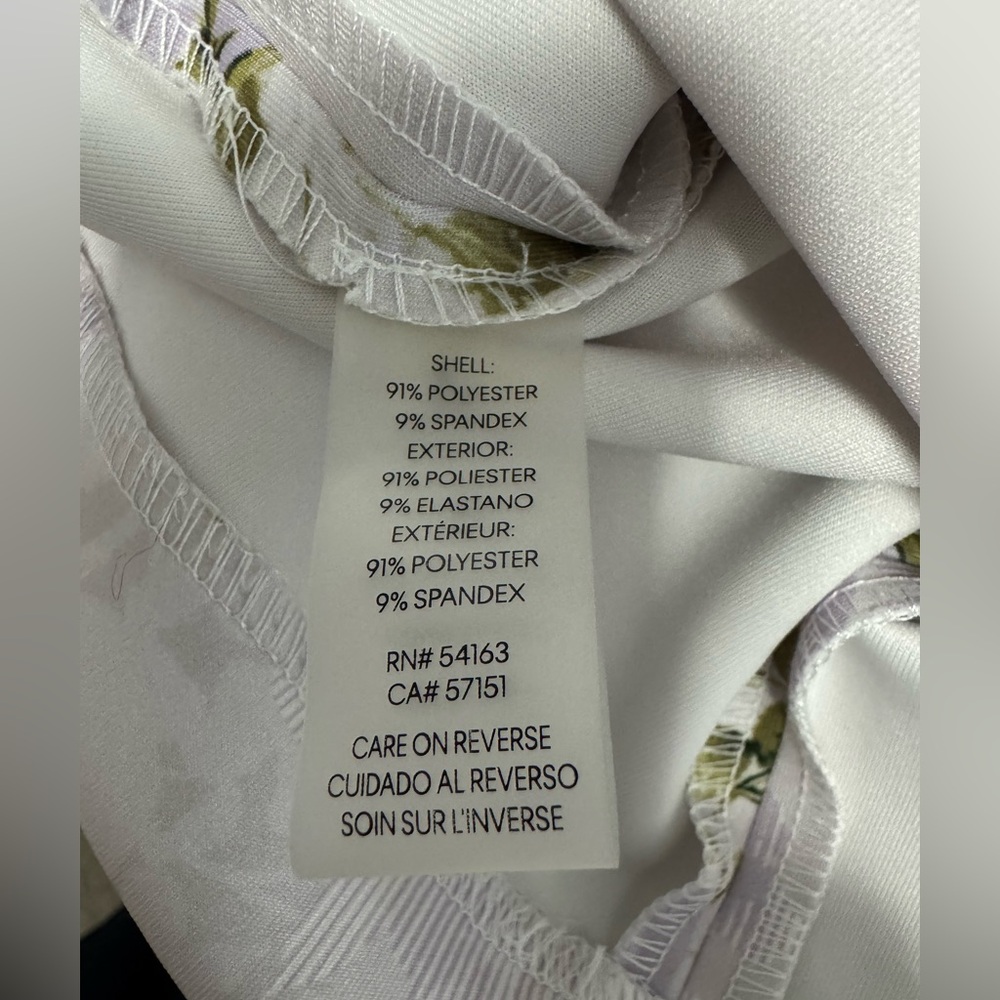 Calvin Klein Women's Off-The-Shoulder Floral Scuba Sheath Dress Size 2P - Picture 10 of 10